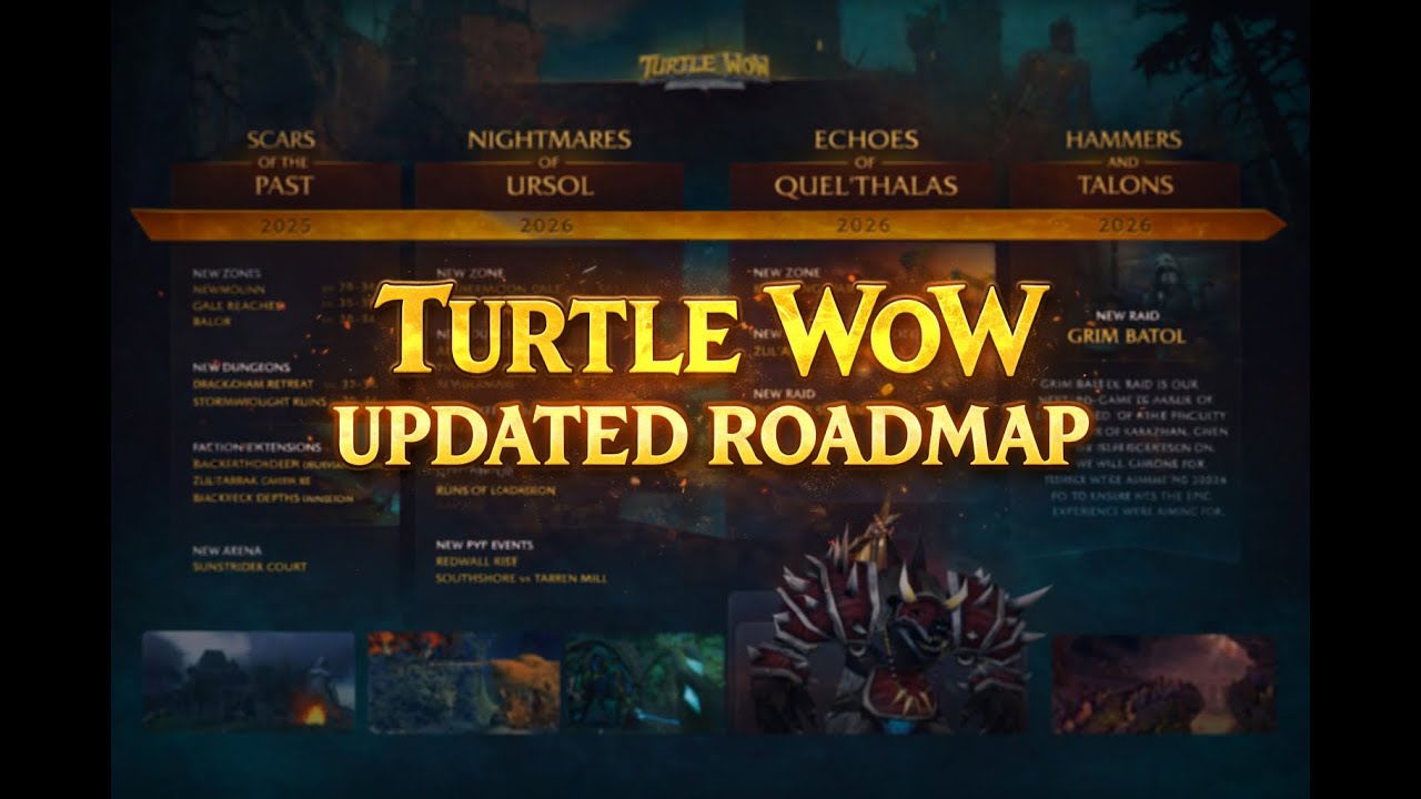 Игра Turtle WoW продолжается! Обновленная дорожная карта до 2026 года!
