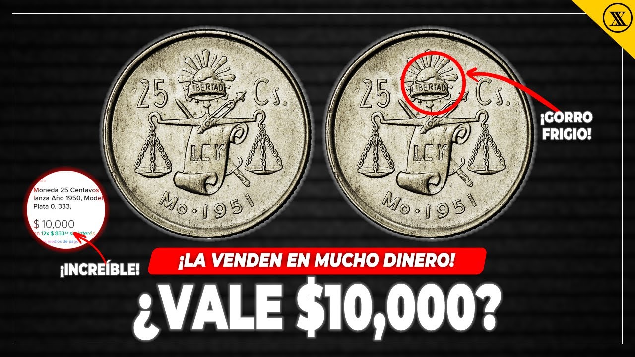 ¡Ofertan esta moneda hasta en $10,000! ¿Es cierto? | Moneda 25c. balancita 1950