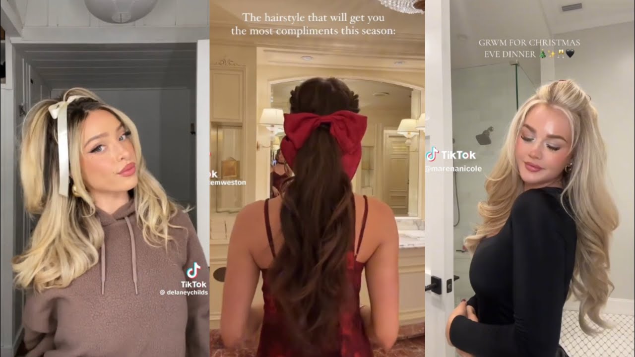 Holiday hairstyles TikTok compilation