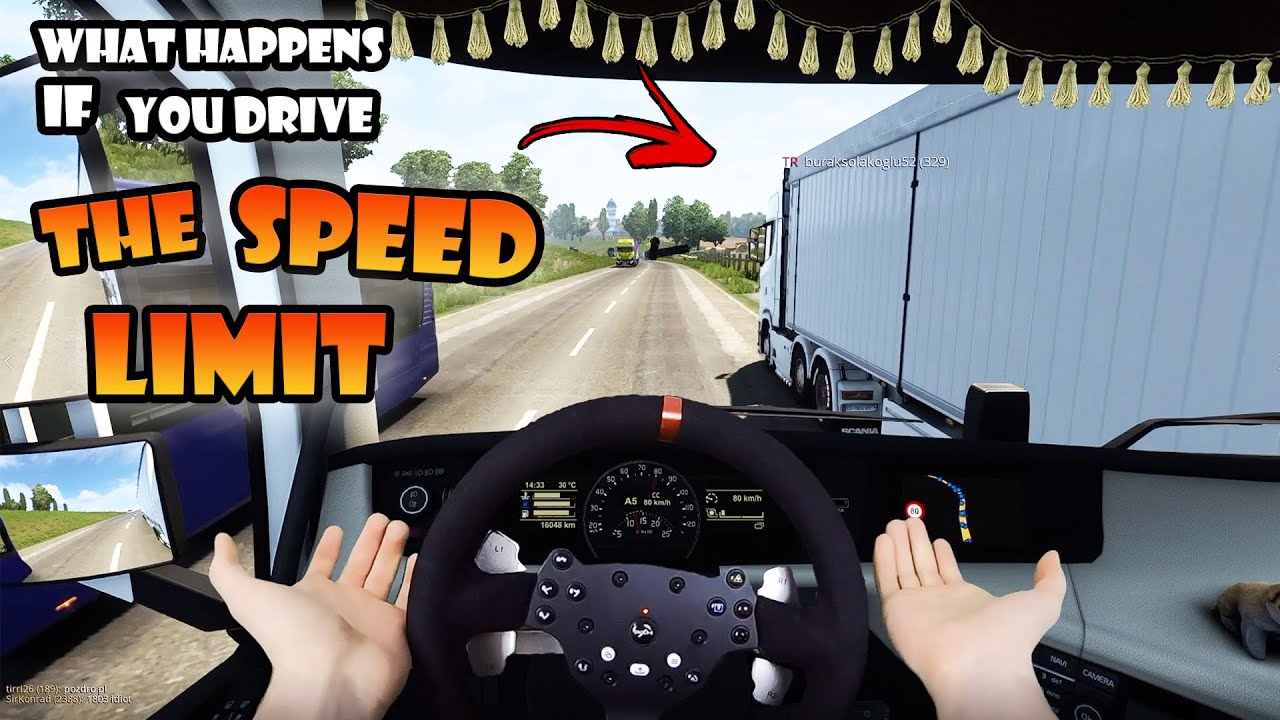 What happens if you drive the SPEED LIMIT in ETS2 Multiplayer | Mixed reality driving on TruckersMP