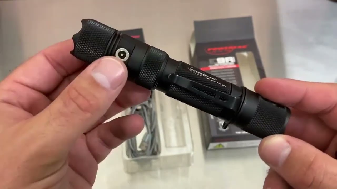 PowerTac E9G4 2550 Lumen Tactical Flashlight with Magnetic Charging