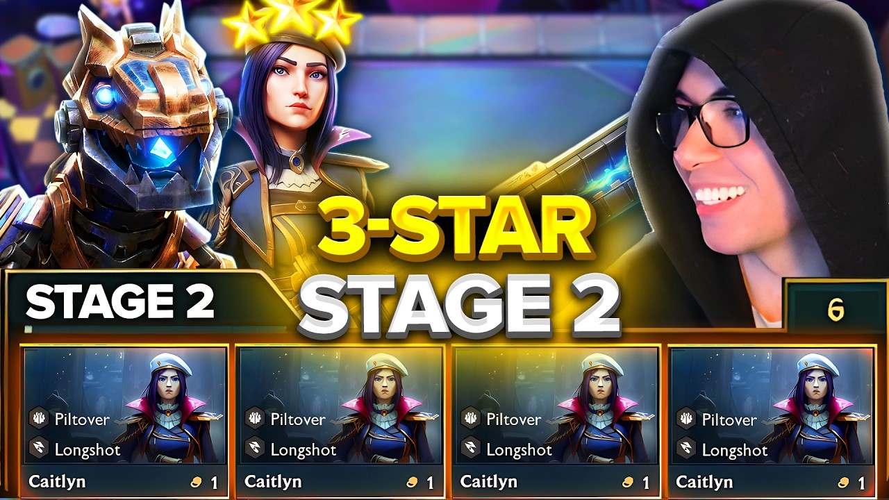 I Highrolled 9 Copies of Caitlyn on STAGE 2... So I UNLOCKED T-HEX! | TFT Set 16