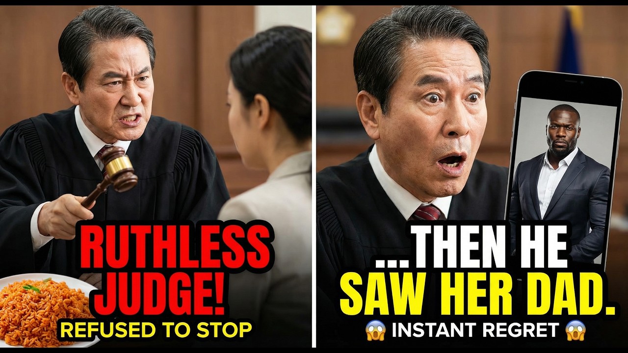 Ruthless Korean Judge Refused To Stop Eating Her Jollof Rice—Then He Realized Who Her Father Was.