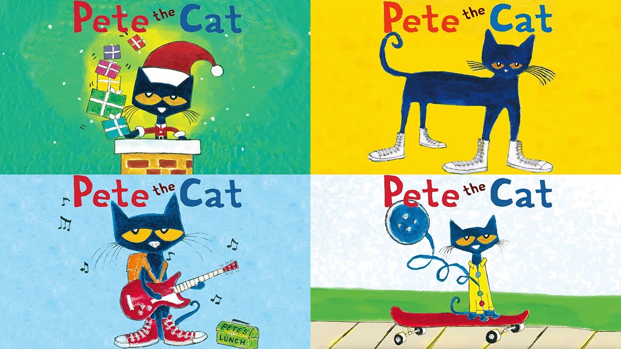 Pete The Cat Main 4 Books | KittyCatCollection | Read Aloud and Sing Along Story Books