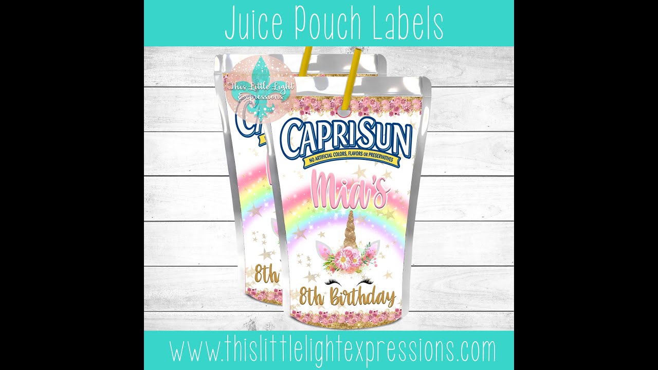 Designing a Unicorn Juice Pouch Label