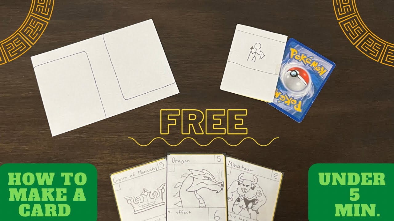 How To Make a Card Completely FREE in UNDER 5 MINUTES for your HTCG