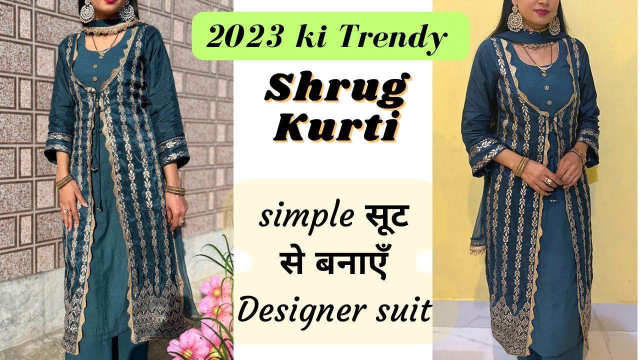 New Shrug Kurti Cutting and Stitching /Attach Shrug Kurti with Simple Steps