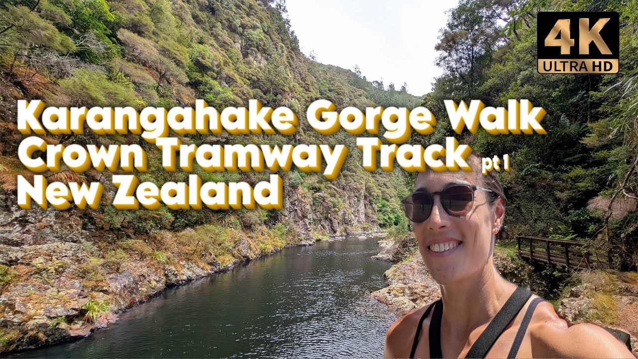 Karangahake Gorge Walk Pt. 1: Crown Tramway Track, Canyon Views & Ancient New Zealand Forest (4K)