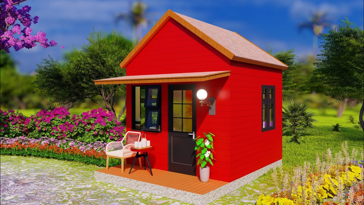 Gergeous Small House Design 3x3 M (9 SQM) Living Off Grid and free floor plan