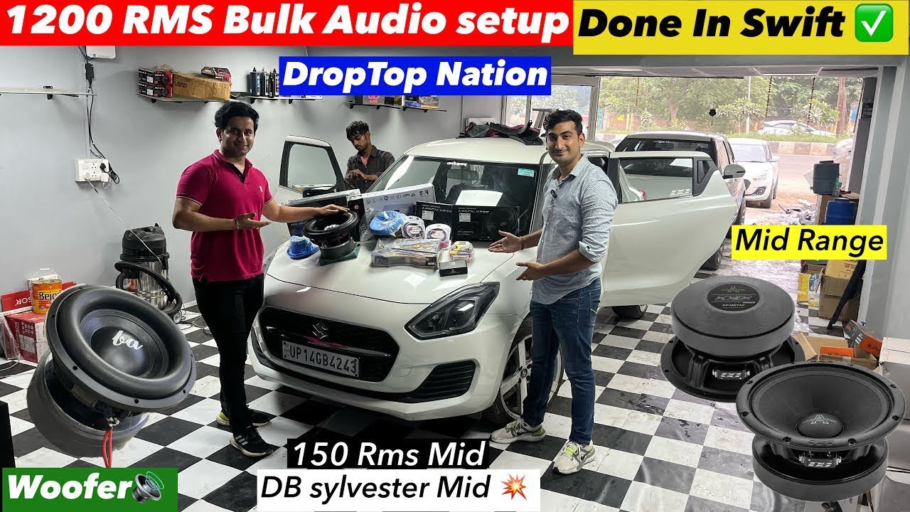  Bulk Audio 1200 Rms 💥Woofer In Swift 🔊| 150Rms Deaf boune Mid ✅⚡️| diamond 2k 🎵🎵| DropTop Nation