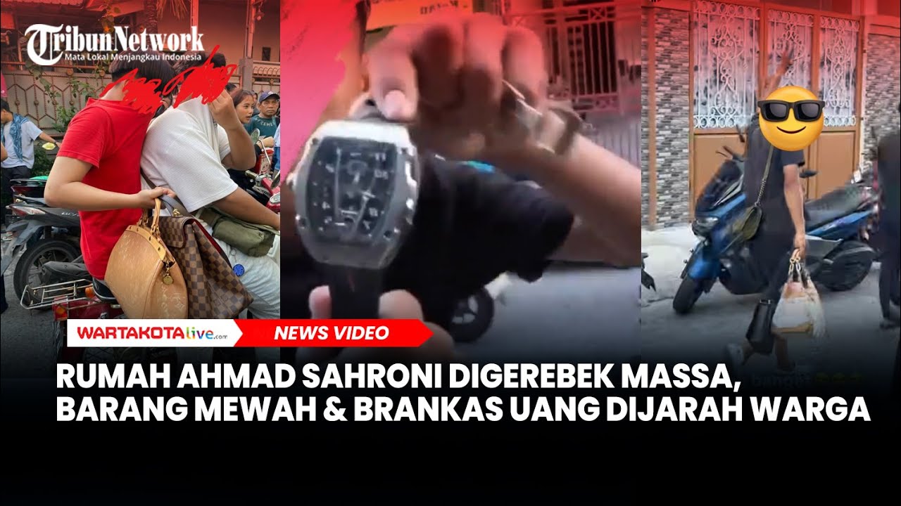 Deretan Barang Mewah dan Brankas Uang Dijarah Warga dari Rumah Ahmad Sahroni