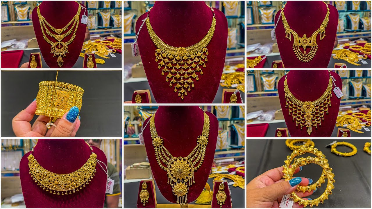 মাএ 3.660 গ্রাম থেকে নতুন গোল্ড জুয়েলারি / Light Weight Gold Bala Necklace Sitahar Chur 4