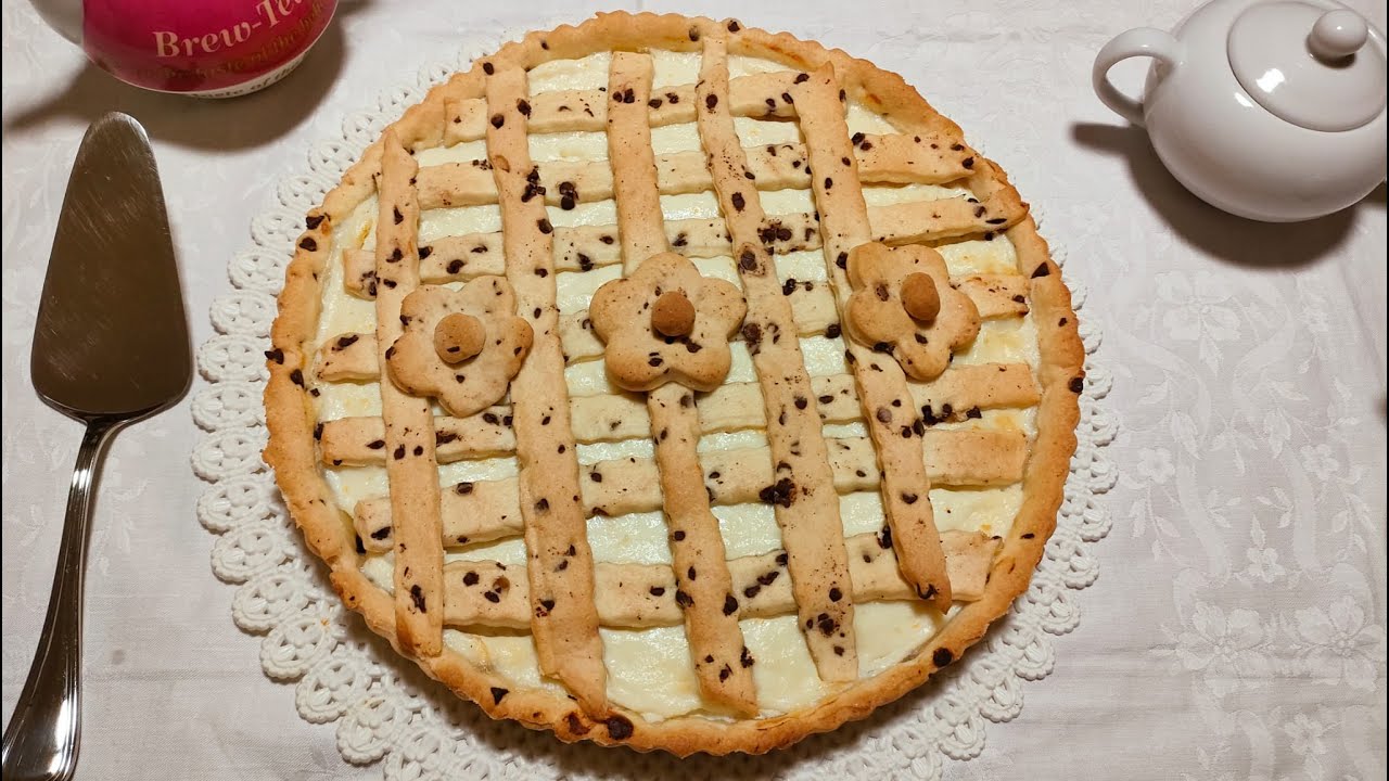 CROSTATA DI RICOTTA E CIOCCOLATO SENZA GLUTINE - Ricetta Facile con Pasta Frolla Senza Burro