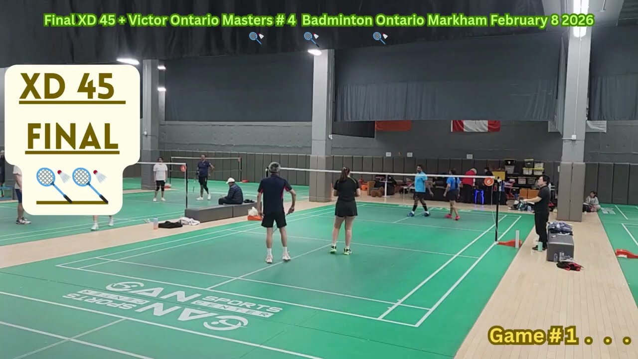 February 8 2026 Badminton Final XD 45 Plus Ontario Masters