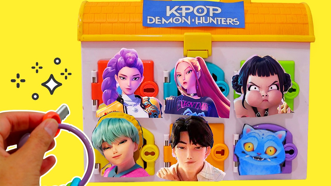 K-pop Охотники на демонов: Разноцветные двери с ключами | Поделка из бумаги для детей