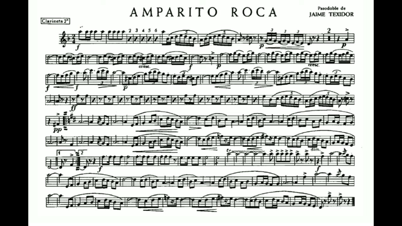 AMPARITO ROCA - Bb CLARINET 2