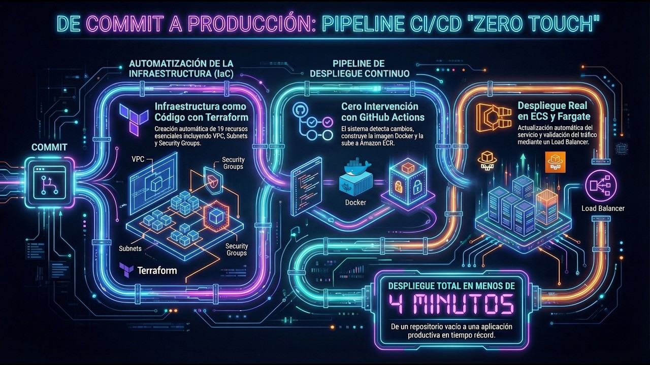 🔥 De Commit a Producción: Pipeline CI/CD Completo con ECS, Fargate y Terraform