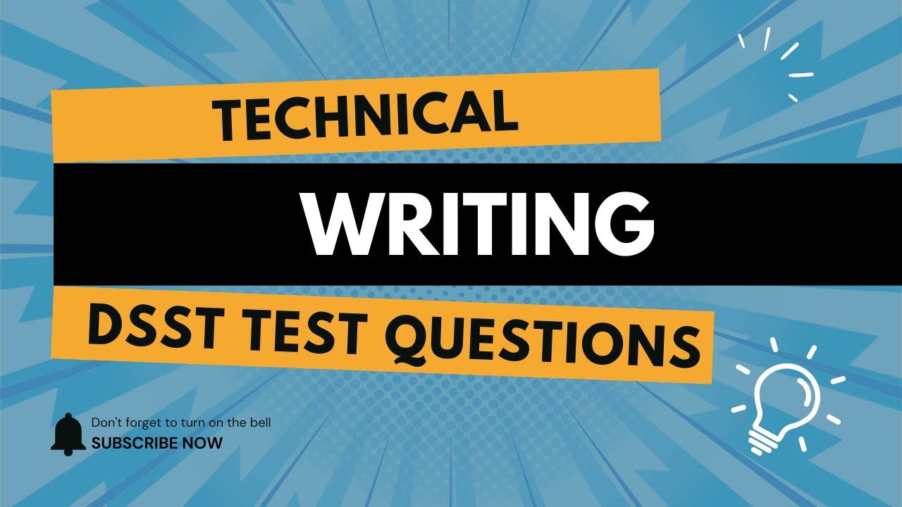 Technical Writing DANTES DSST Test Practice Questions