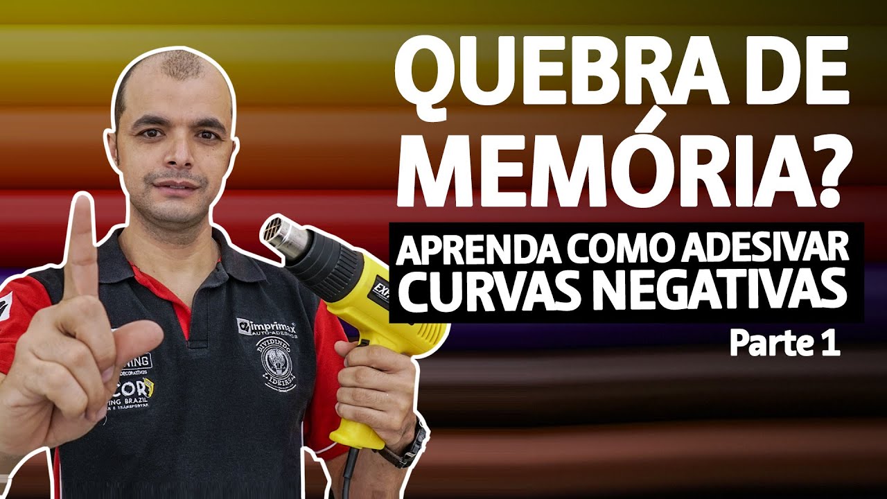COMO FAZER QUEBRA DE MEMÓRIA (Parte 1) | Aprenda a adesivar curvas negativas de parachoques (etc)
