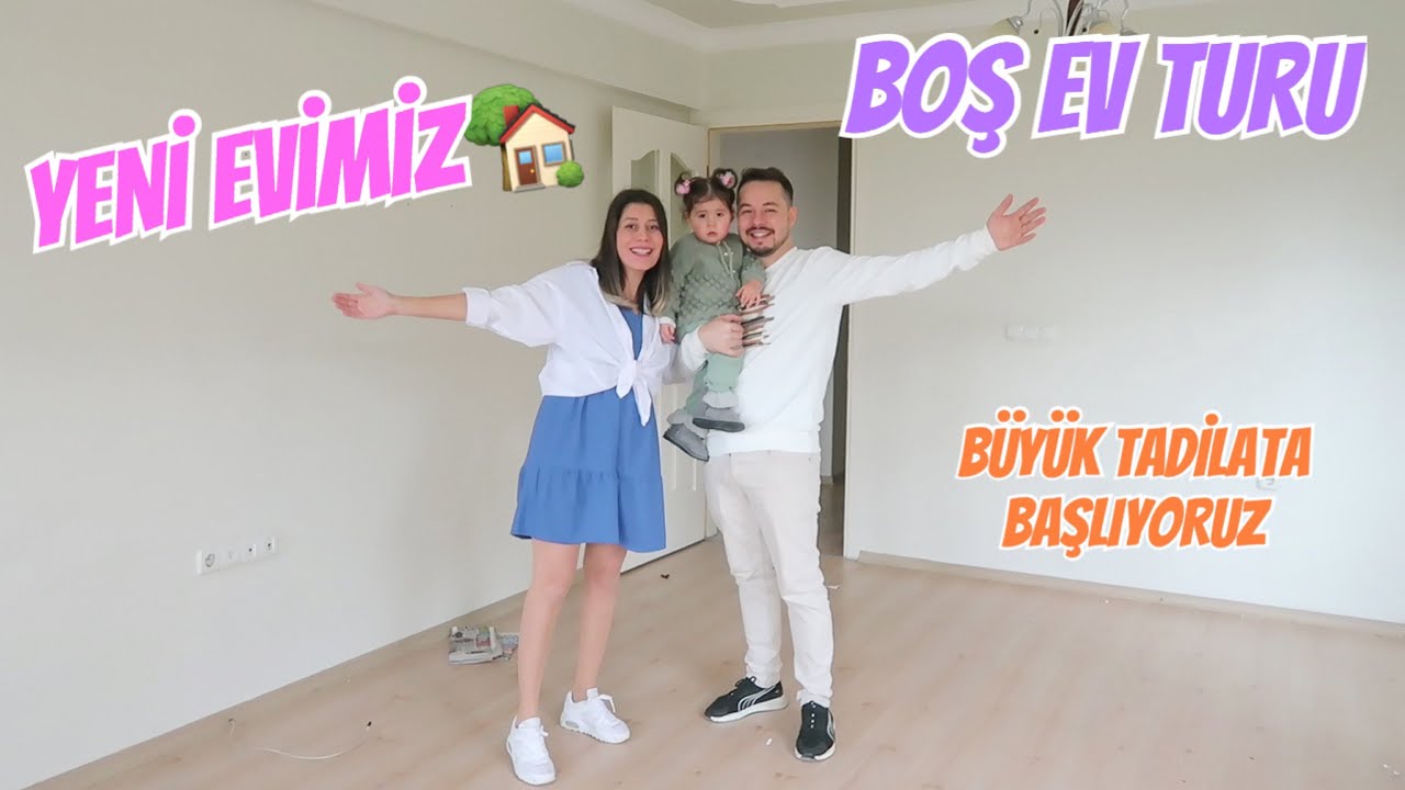 YENİ EVİMİZ🏡BOŞ EV TURU🥳NASIL RESTORE EDECEĞİZ💕BÜYÜK TADİLATA KALKIŞTIK