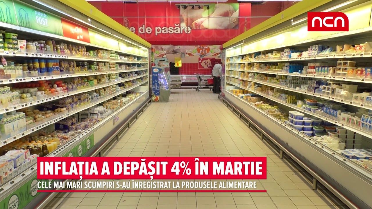 INFLATIA A DEPASIT 4% IN MARTIE