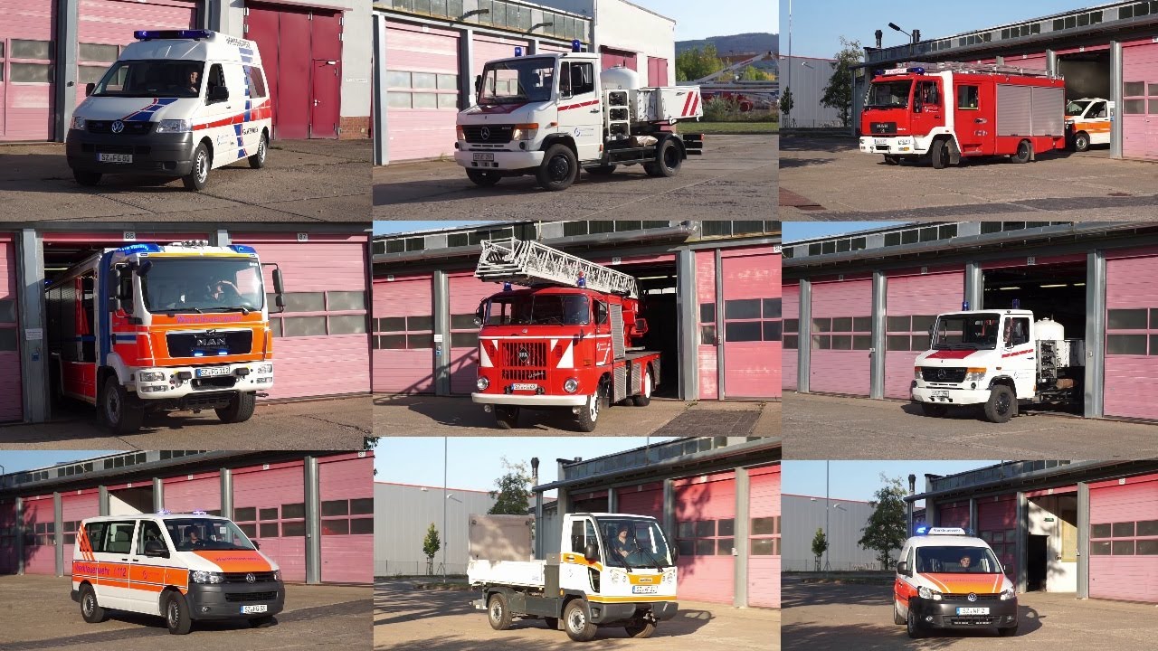 [Blaulichtfahrten beim Fotoshooting] Einsatzfahrzeuge Werkfeuerwehr Ilsenburger Grobblech GmbH