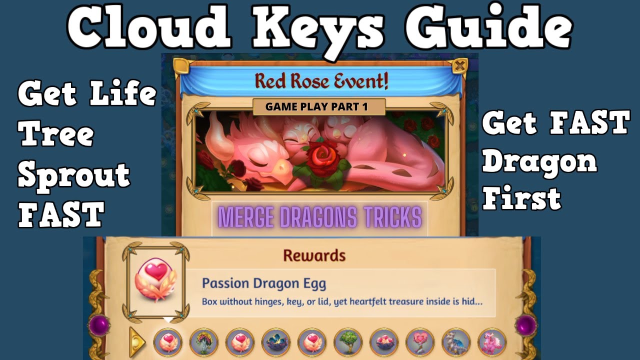 Merge Dragons •  Red Rose Event 2021 Cloud Key Guide ☆ Tips & Tricks ☆ Part 1