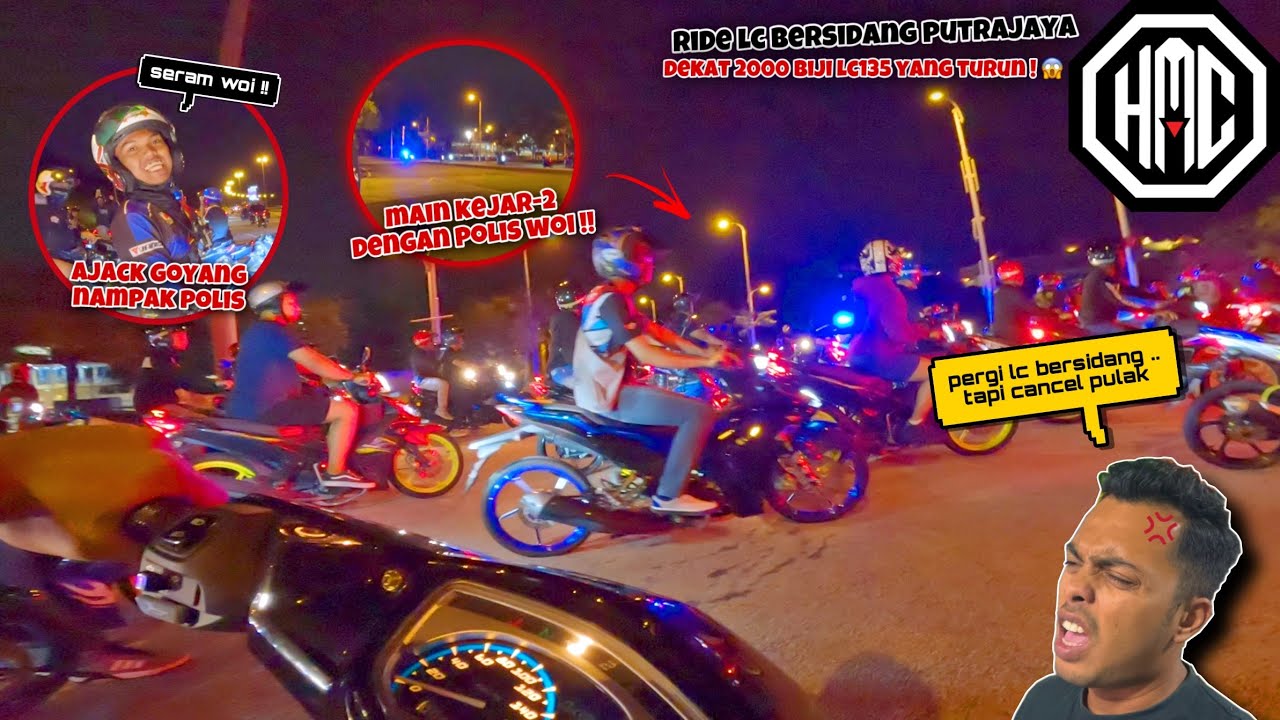 RiDE LC BERSiDANG PUTRAJAYA 🤩 | Alamak ! POLIS DATANG BLOCK JALAN ! 😰 | KAW-2 ramai mat ! 😱