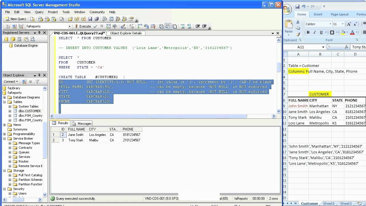 SQL Basics in 30 Minutes - Part 2: Create Tables and Variables and more