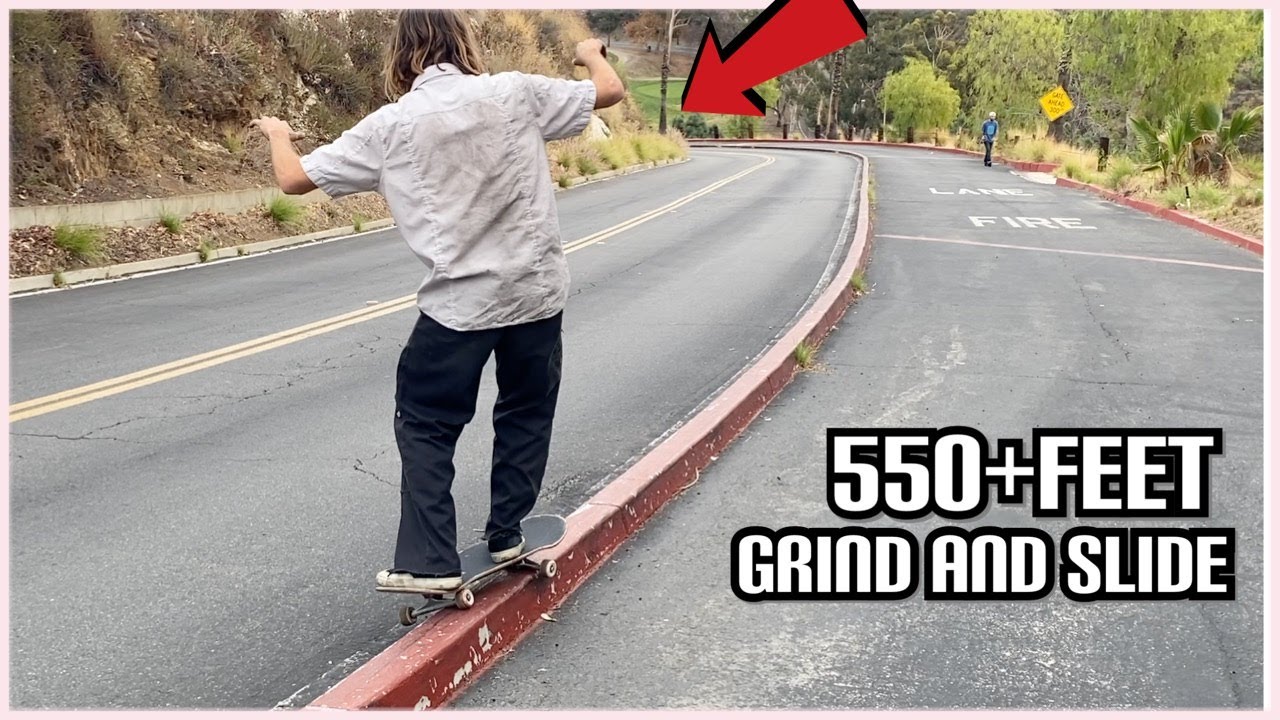 LONGEST GRIND AND SLIDE EVER (5X THE OLD WORLD RECORD)