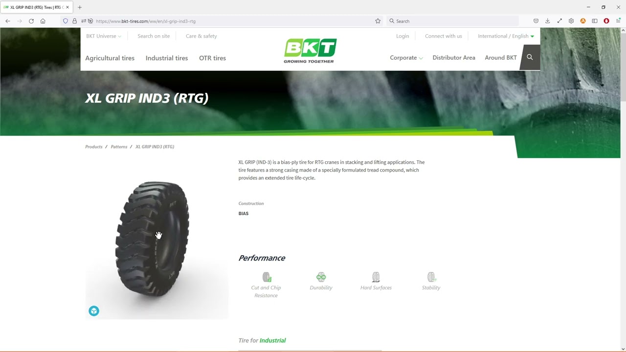 3D Tires on eCommerce website - BKT X Sketchfab