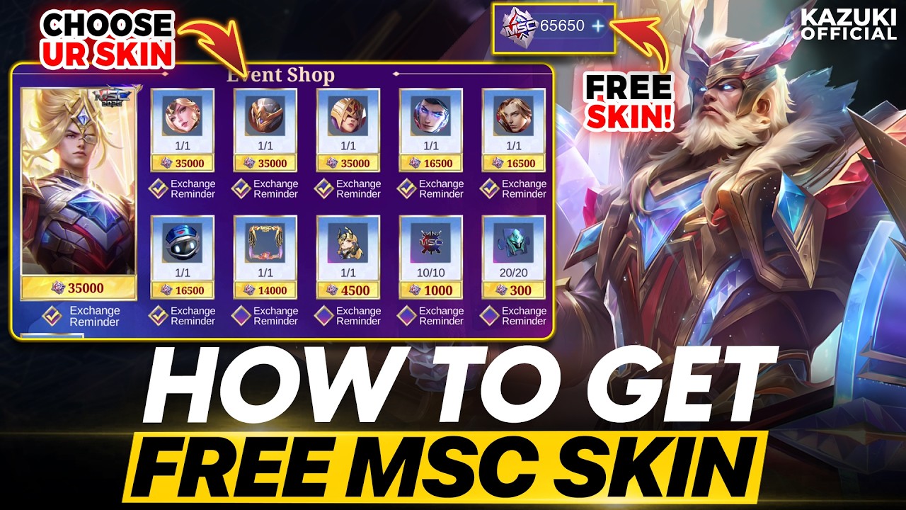 HOW TO GET FREE MSC SKINS FOR FREE | BAXIA MSC PASS SKIN EVENT