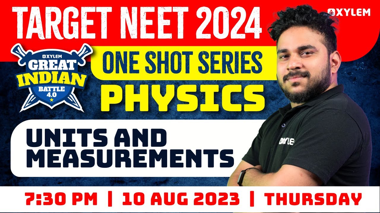 Target NEET 2024 | One Shot Series | Physics | Units And Measurements | XYLEM NEET