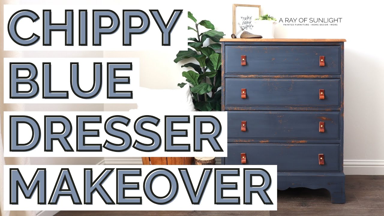 Milk Painted Dresser Makeover | Chippy Paint Technique | Furniture Flip