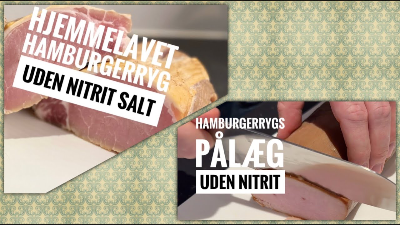 Lav din egen hamburgerrygs pålæg og Alm. Hamburgerryg
