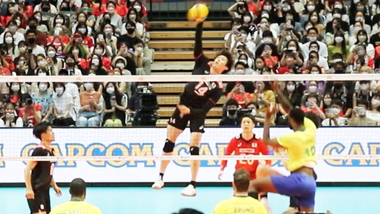 日本vsブラジル　 第1セット　2022大阪大会＜男子バレーボール＞