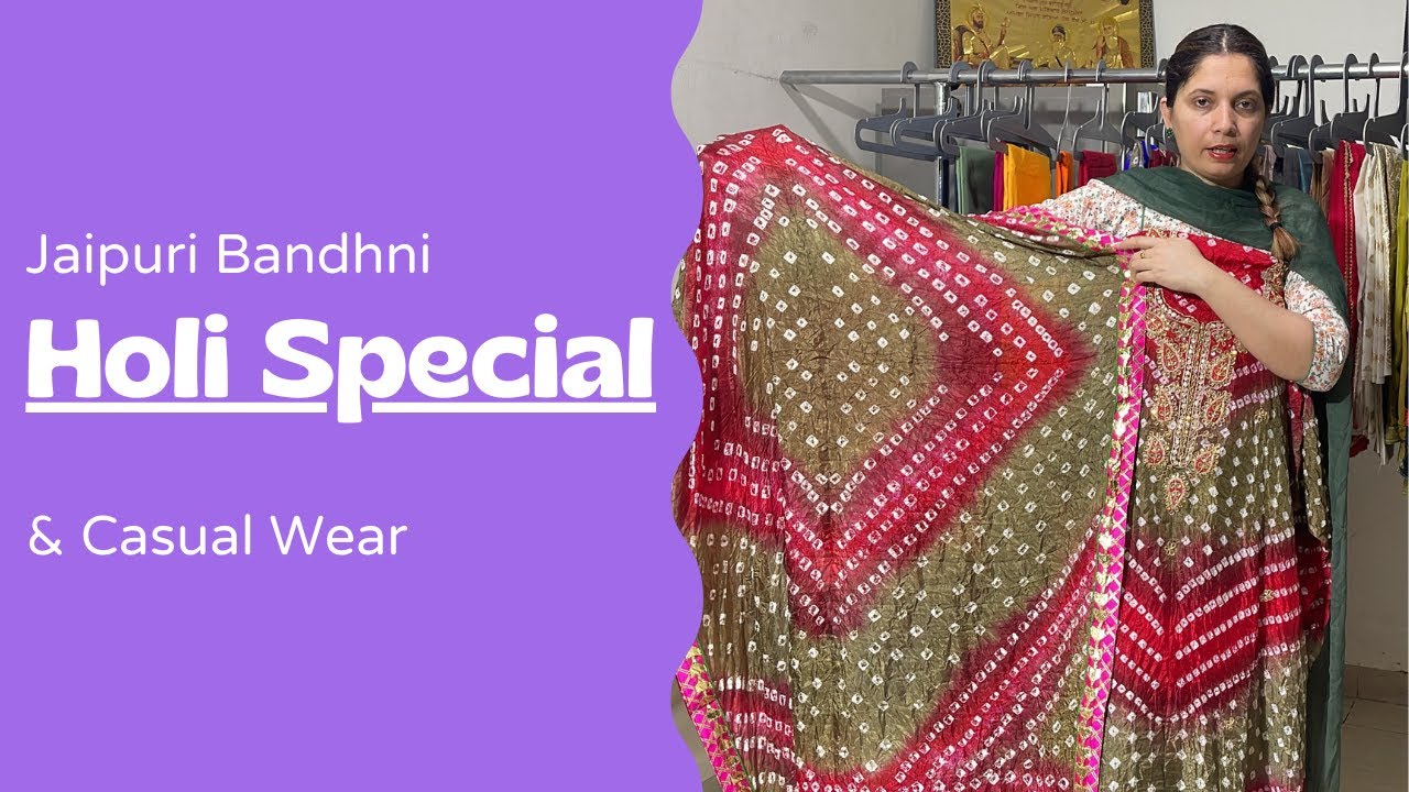 Holi Special | Jaipuri Bandhni | Casual Wear | Majha Creations