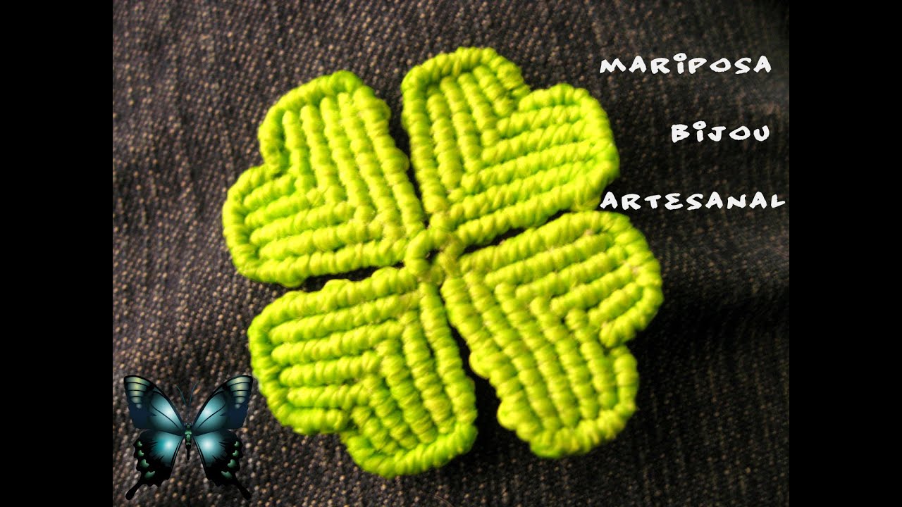 Tutorial trebol macrame