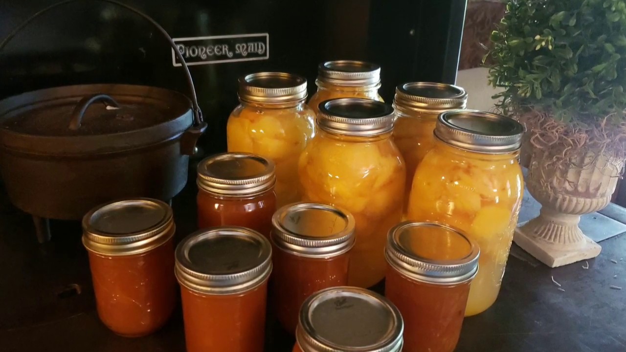 Canning peaches and peach  butter