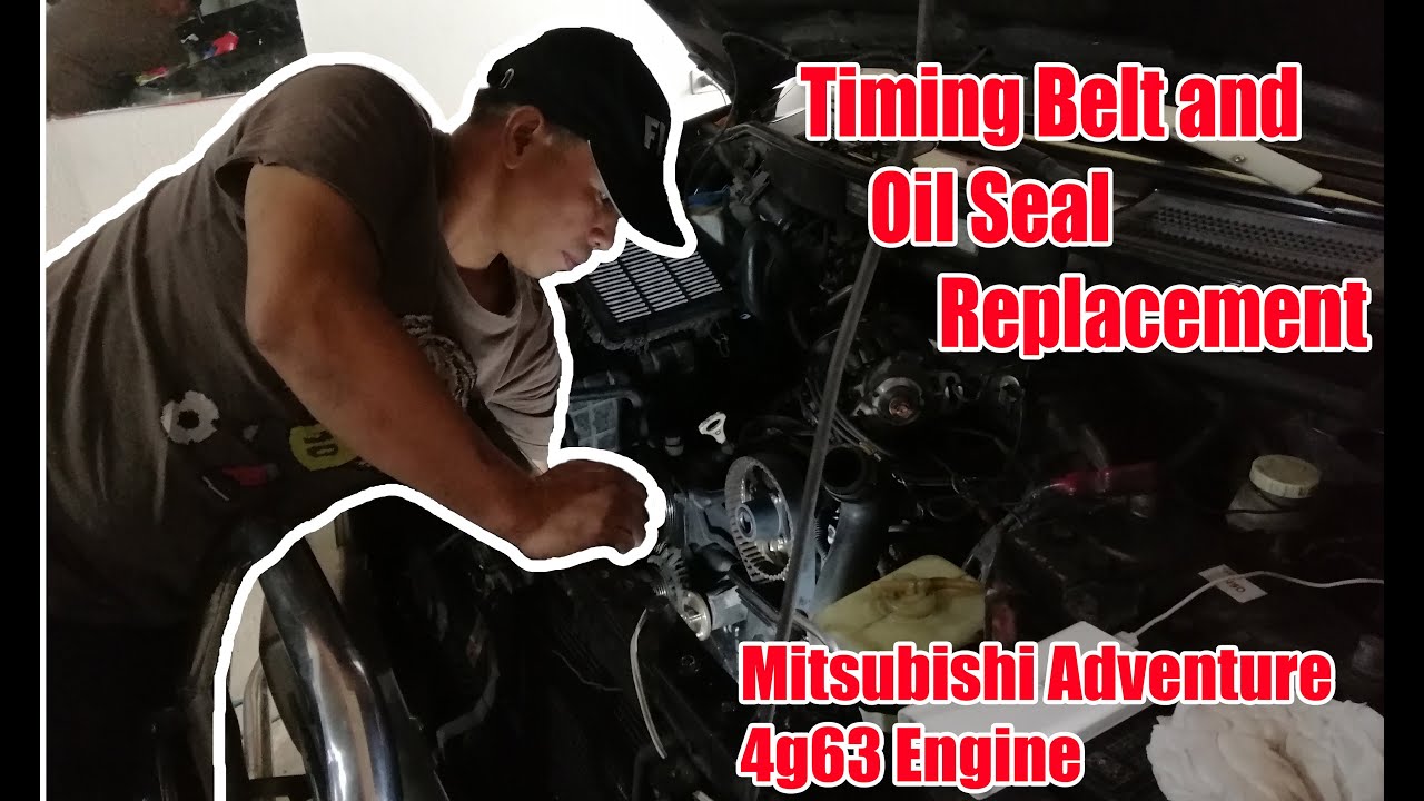 Timing belt & Oil seal replacement : Mitsubishi Adventure 4G63 gas engine with 78k mileage.