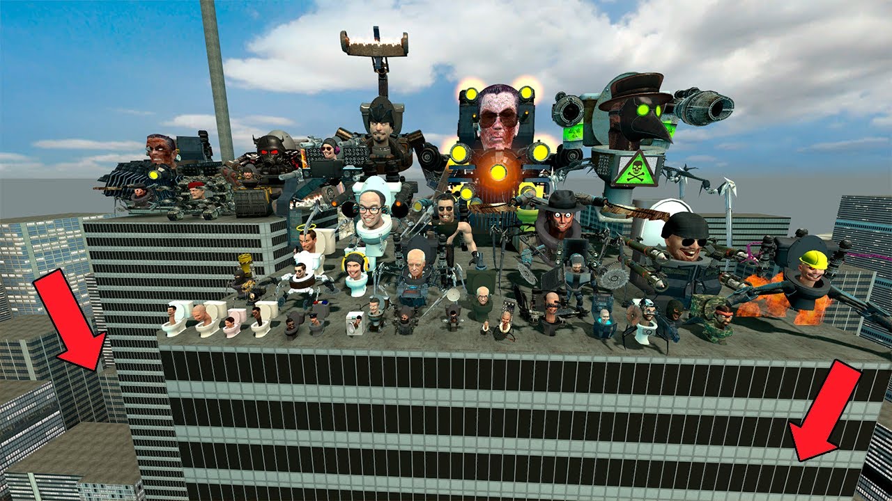 Spartan Kicking Skibidi Toilets in Big City | Garry's Mod