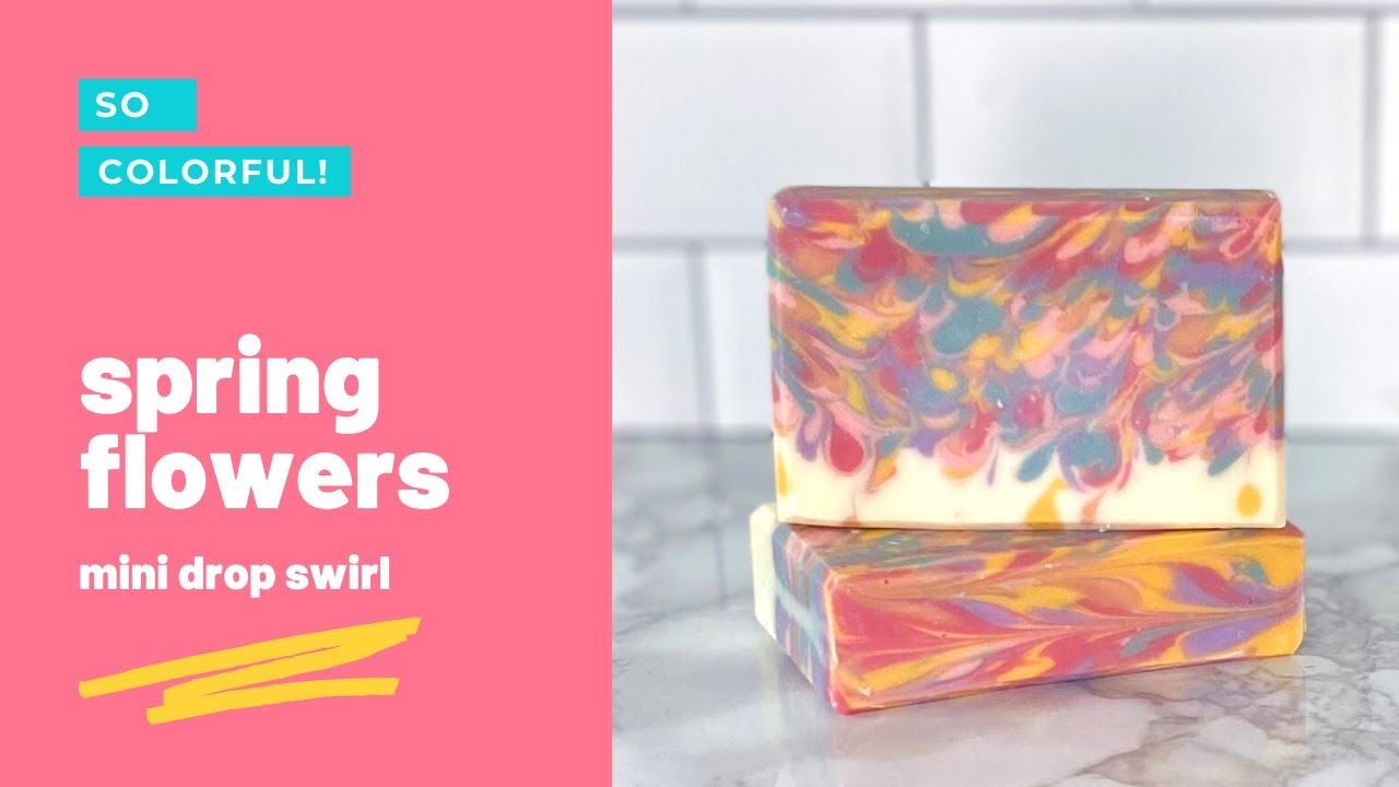 Making and Cutting a Mini Drop Swirl - cold process soap