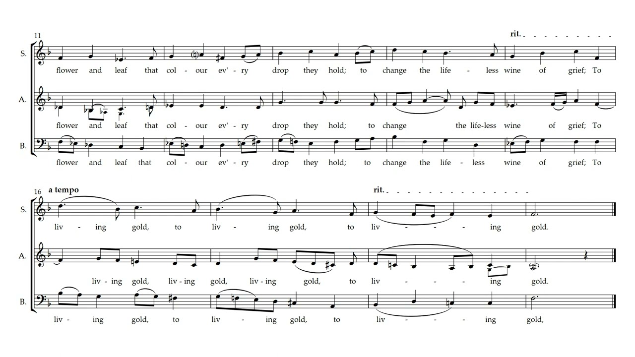 Daises from Flower Songs a 3-part Madrigal