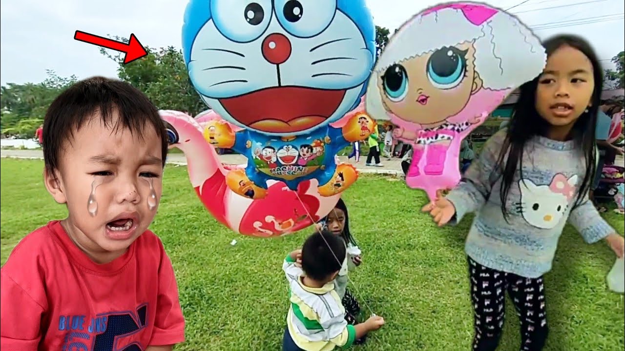 Vlog Keluarga Riska 💞 Beli Balon Karakter 💞 Mainan Anak Perempuan 💞 Balonku Ada Lima Bisa Terbang