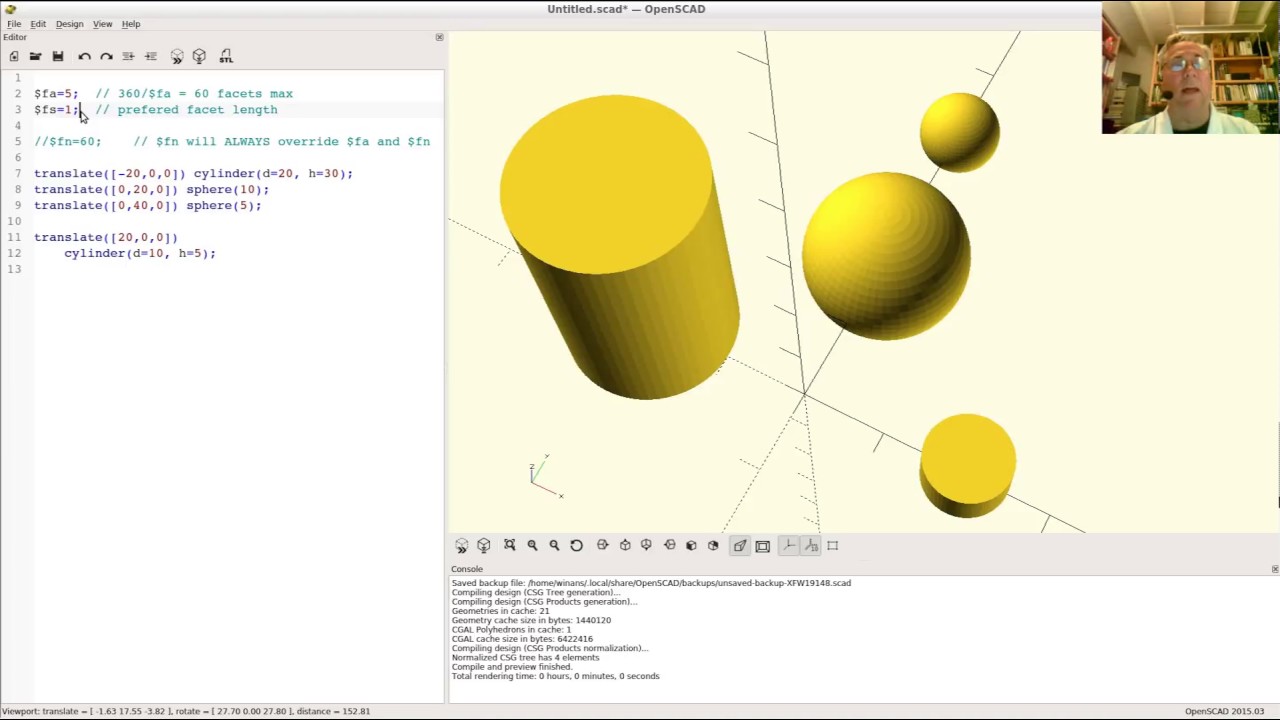 OpenSCAD Tutorial (Part 5): Facet Size, Quantity and Quality