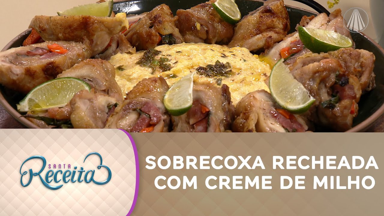 Sobrecoxa recheada com creme de milho: aquele comidinha que traz conforto