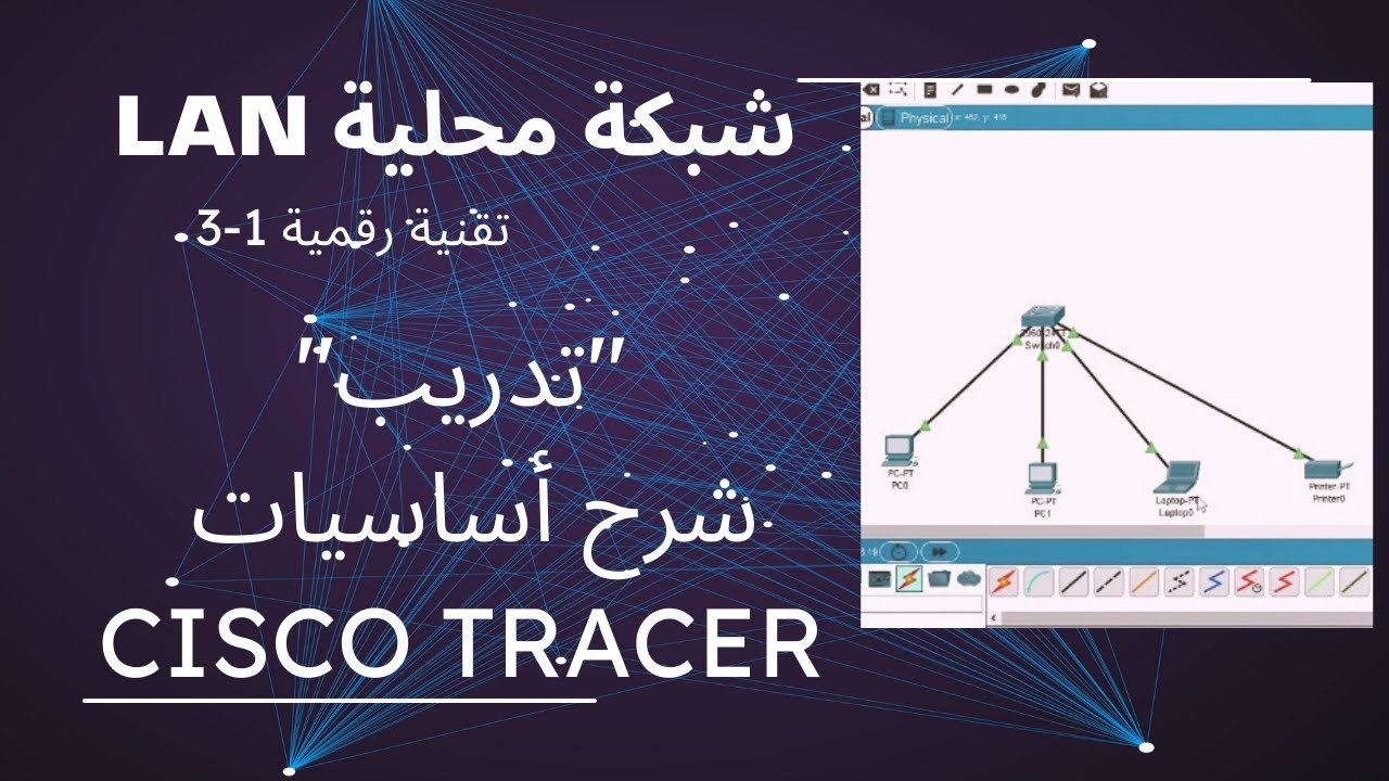 إنشاء شبكة محلية تقنية رقمية 1-3 شرح برنامج cisco packet tracer