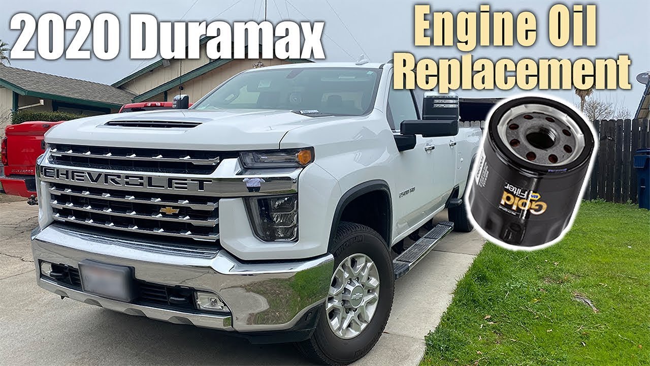 Как заменить моторное масло на Silverado 2500HD Duramax 2020 года выпуска! *Быстро и легко*