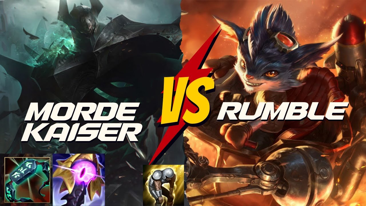 【TOP】KR Challengerモルデカイザーvsランブル　異端のイグゾ―スト初手ケイニックルーケルン　【League of Legends】