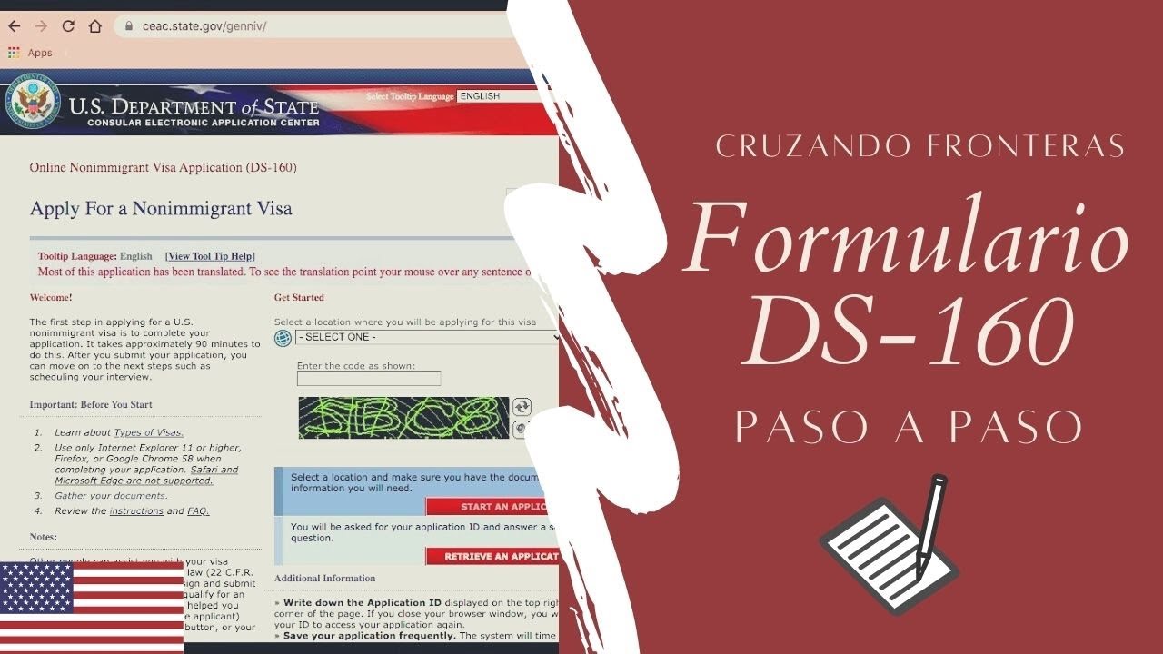 COMO LLENAR FORMULARIO DS-160 - 2021 (B1/B2)